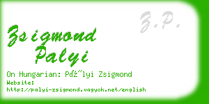 zsigmond palyi business card